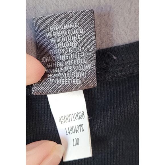 Chico’s Additions Black Cotton Scoop Neck Tee Size 2 Elbow Sleeve EUC - Picture 7 of 7